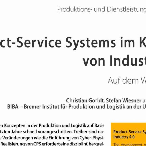Product-Service Systems im Kontext von Industrie 4.0